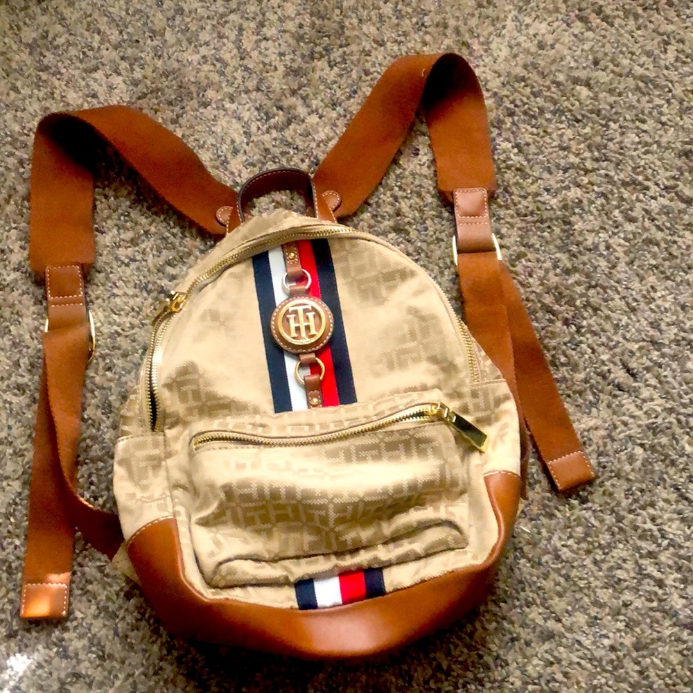 Caramel color Tommy Hilfiger backpack